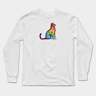 gay pride kitty Long Sleeve T-Shirt